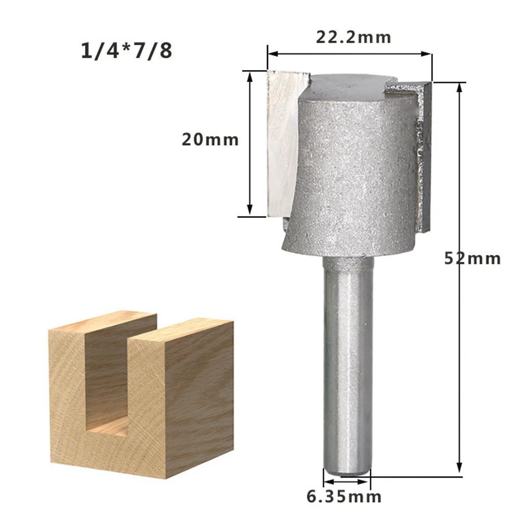 1/4 ручка сплав деревообрабатывающие фрезы одинарный и двойной край прямой нож долбежный Обрезной нож бакелитовый фрезерный станок резаки
