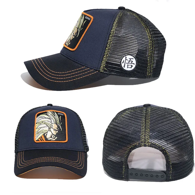 

High Qualit Cartoon Anime Dragon Ball Baseball Caps Men Women Snapback Winter Cap Summer Breathable Mesh Trucker Hat Dad Hats