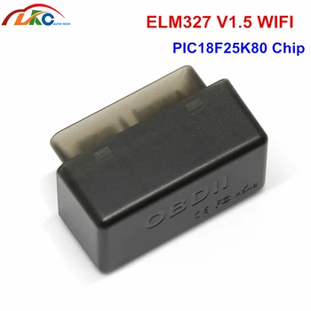 

50pcs/lot ELM327 OBD2 V1.5 WIFI with PIC18F25K80 Chip For Android IOS Diagnostic Tool V01HW-1/V01HW DHL Free shipping