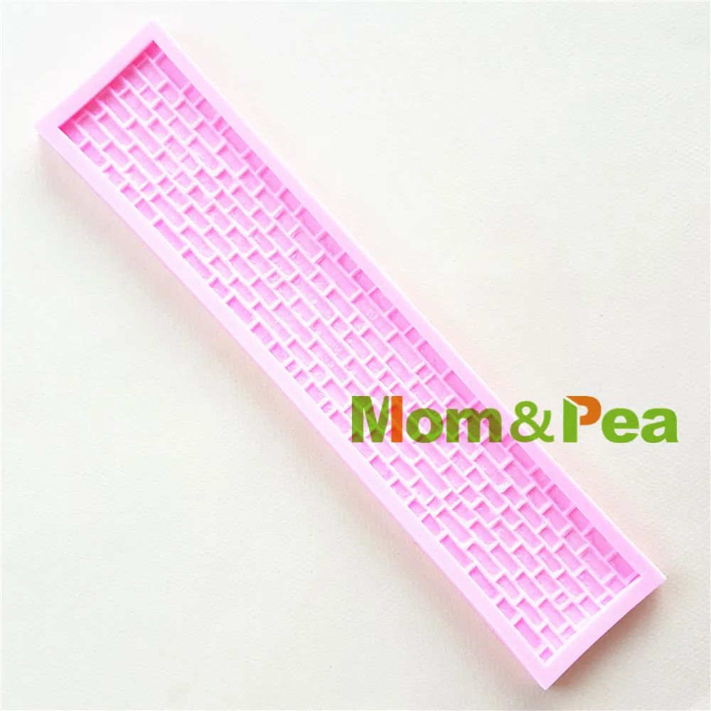 

Mom&Pea MP109 Free Shipping Brick Wall Pattern Silicone Mold Cake Decoration Fondant Cake 3D Mold Food Grade