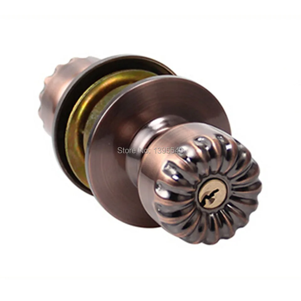 New Indoor Door Lock Cylindrical Ball With Key Copper Lock Core Bedroom