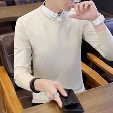 *#Best Price Men Shirt Collar Clothes 2019 Classic Simplicity Pullover Sweater Men Solid Long Sleeves Grey Black Teenagers Sweaters Shirts *#Best Price Men Shirt Collar Clothes 2019 Classic Simplicity Pullover Sweater Men Solid Long Sleeves Grey Black Teenagers Sweaters Shirts