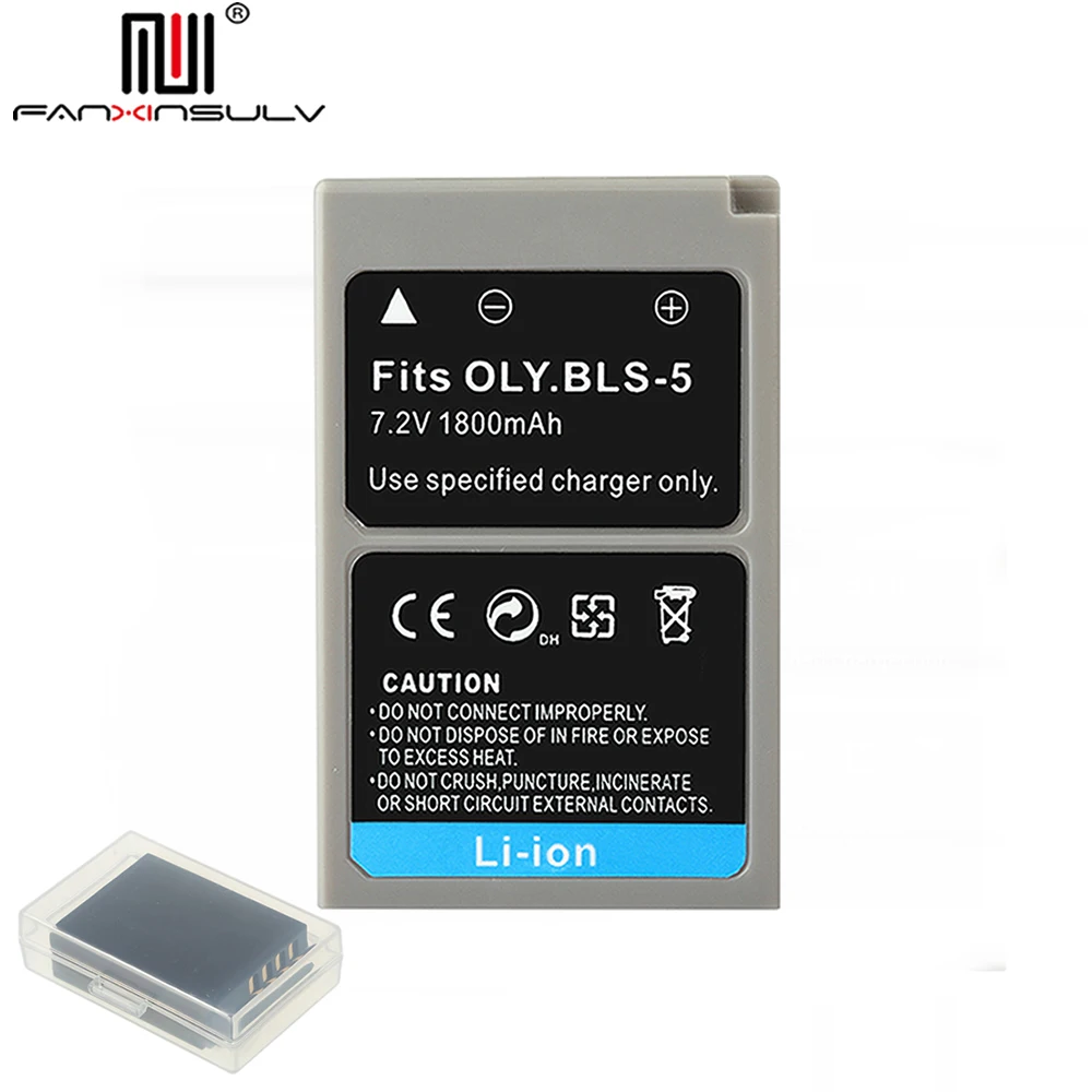 Аккумулятор BLS5 для Olympus PEN EPL2 EPL3 EPL5 EPL6 EPL7 EPL8 EPL9 EPM2 OMD EM10 II III Stylus1 гусеничный моделей с