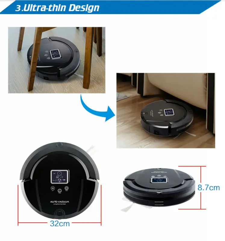 Лидер продаж низкая Шум Интеллектуальный робот пылесос A320 для дома подходит для всех полов