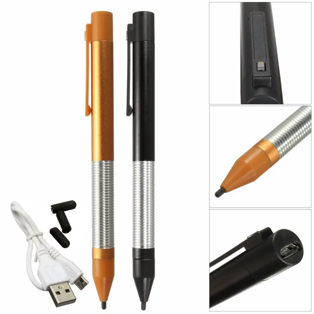  Universal Mobile Phone Stylus Aluminum Alloy 2.4mm High-precision Active Capacitance Touch Pen Drawing Pencil For iPad Android 