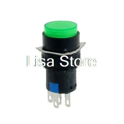 AC 220V Green Neon Light Momentary Round Push Button Switch Rnphr |
