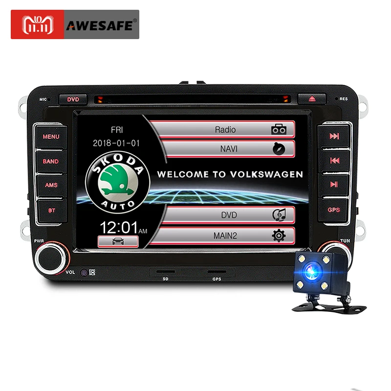 Buy AWESAFE 2 Din Car Multimedia player DVD GPS Radio