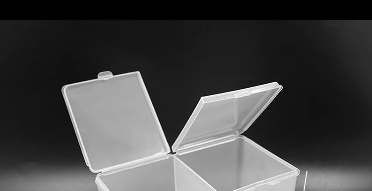 XUNZHE косметический Чехол прозрачный 2 ячейки дизайн ногтей гель лак хлопок лист контейнер для ватных дисков для тампоны Органайзер-коробка