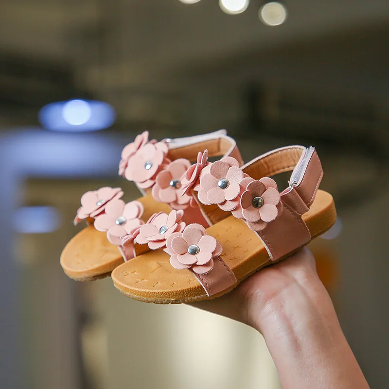 Girls Sandals 2019 New Princess Baby Girls Shoes Children's Beach Shoes Primary School Students Summer Flat Kids Non-slip Shoes
