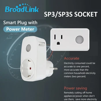 

Broadlink WiFi Switch SP3 SP3S Smart Socket All Compatible With Alexa Google Home US EU Standard Plug Automation Remote Control