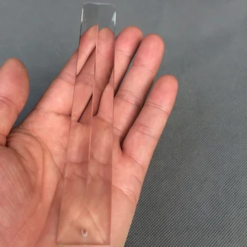 

10pcs/lot 22*180MM machine grinding clear triangle crystal bar prism chandelier crystal single holes Home Curtain Accessories