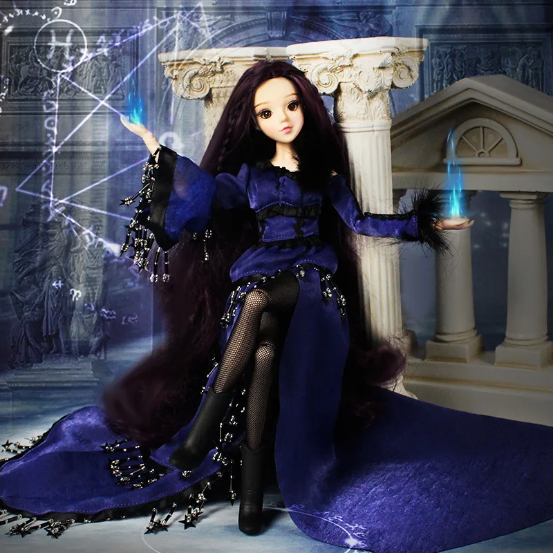 Кукла BJD Blyth 1/6 30 см темно фиолетовое платье куклы для девочек с изображением