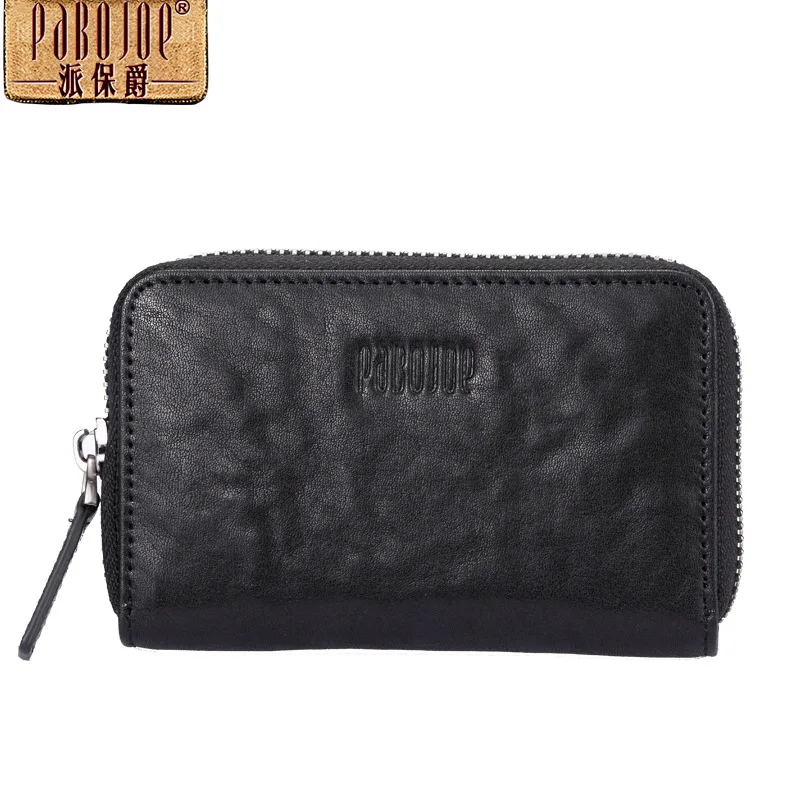 

pabojoe brand carteira Men long Card pack cow leather fashion purse 2018 new Business clutch bag free shipping