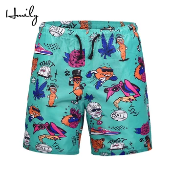 

HMILY New Men's Beachwear Cool Board Shorts Quick Dry Watersport Swim Trunks Summer Beach Shorts M - XXL Cartoon Design