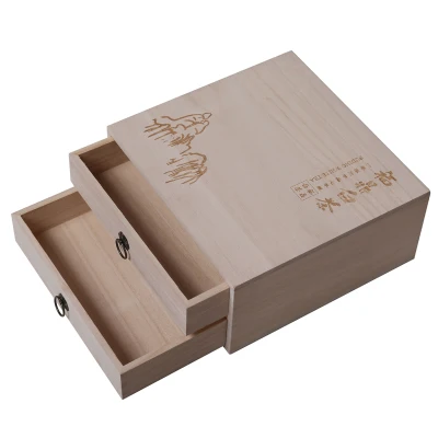 XMT-HOME чайный поднос из цельного дерева для пуэр 357 г деревянная коробка для хранения Пуэр Чайная коробка 1/2 слоев деревянный поддон 1 шт