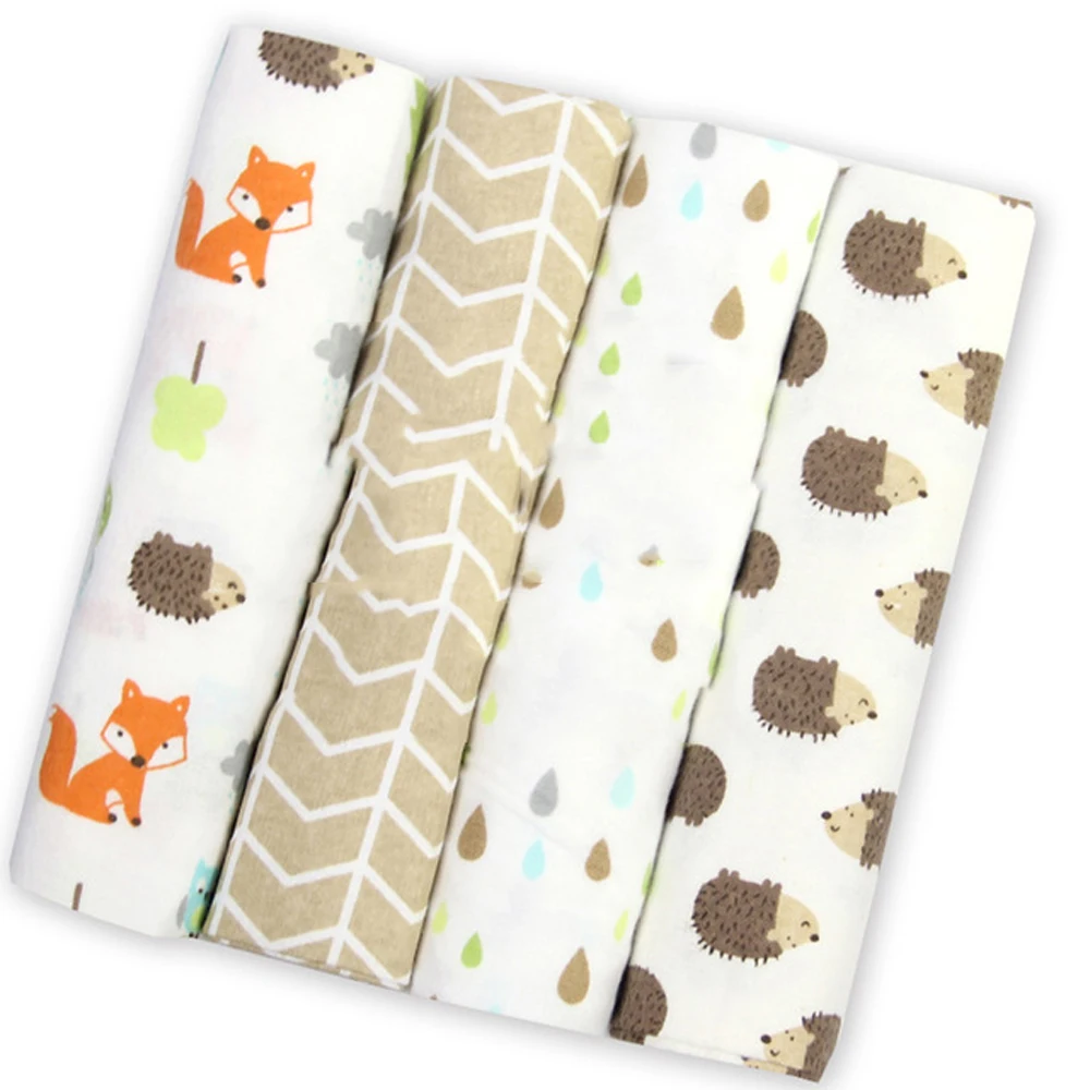 

15 Styles 4Pcs/Lot Baby Blanket Newborn Muslin Diapers 100% Cotton Swaddle Blanket for Newborns Photography Muslin Swaddle Wrap