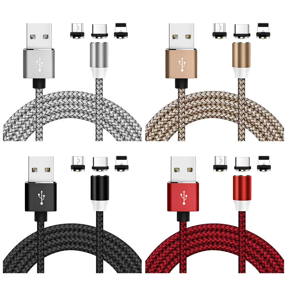 Светодиодный магнитный кабель USB для IPhone Xs Max 8 7 6 и кабель usb type C и кабель Micro USB для samsung Xiaomi LG USB C кабели для зарядки