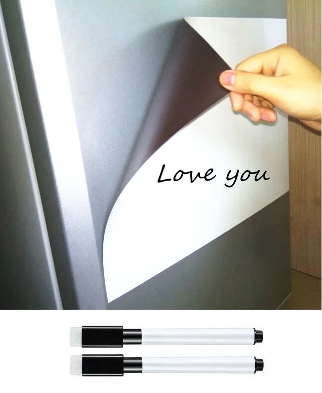 

A3 Size Soft Erasable Magnetic Whiteboard for Fridge Magnet Marker Pen Home Kitchen Magnet Writing Message Board White Boards