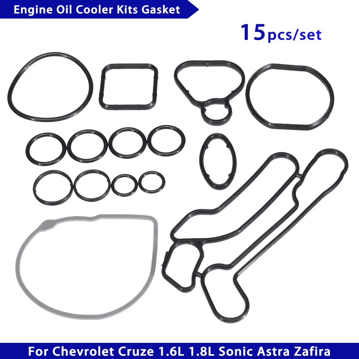 15 шт./компл. система охлаждения масляного охладителя двигателя прокладка фильтра уплотнение 24445723 55354071 для Chevrolet Cruze 1.6L 1.8L Соник Astra Zafira