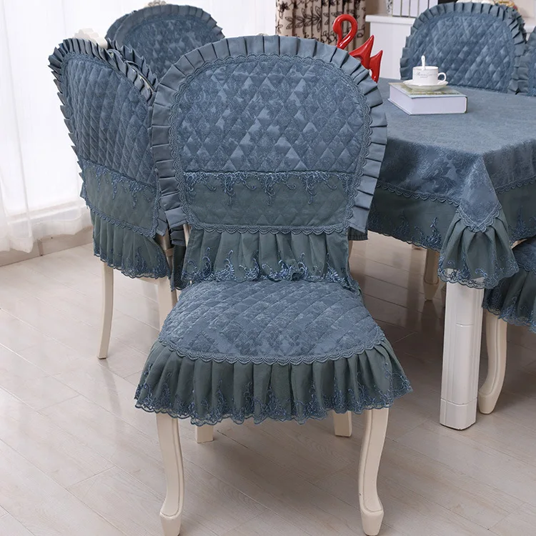 Removable Set Cotton Jacquard Floral Damask Chair Cover Dinning Room