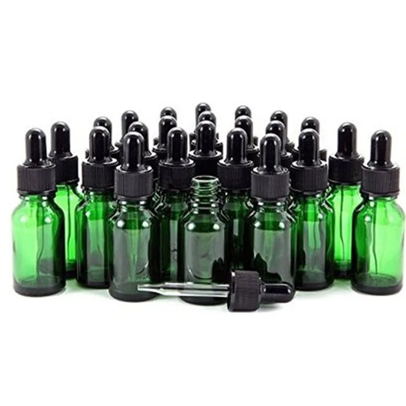 24 Vivaplex 10 ml Clear 1/3 oz with Glass Eye Droppers Glass Bottles 