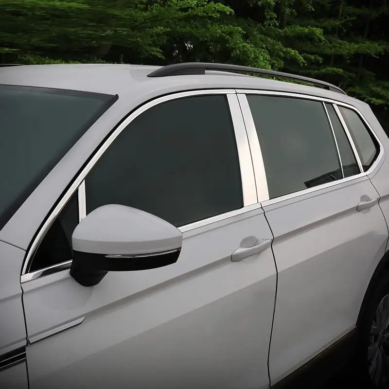 

Modified Automobile Body Window Trunk Exterior High-grade Mouldings Protecter Bright Sequins 17 18 19 FOR Volkswagen Tiguan L