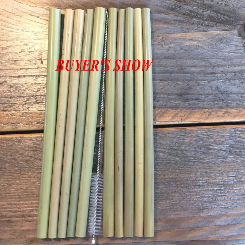 Pajitas Reutilizables De Bamb Natural Para Fiesta Set De 10 Unids set 