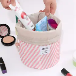 Хлопок Drawstring сумка для хранения для выходных путешествия Цветочный хранения Для женщин Макияж хранения сумки