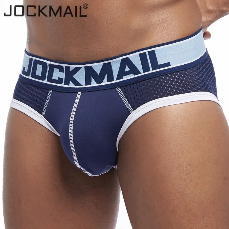 JOCKMAIL новое Сетчатое Мужское нижнее белье сексуальные мужские трусы из дышащего