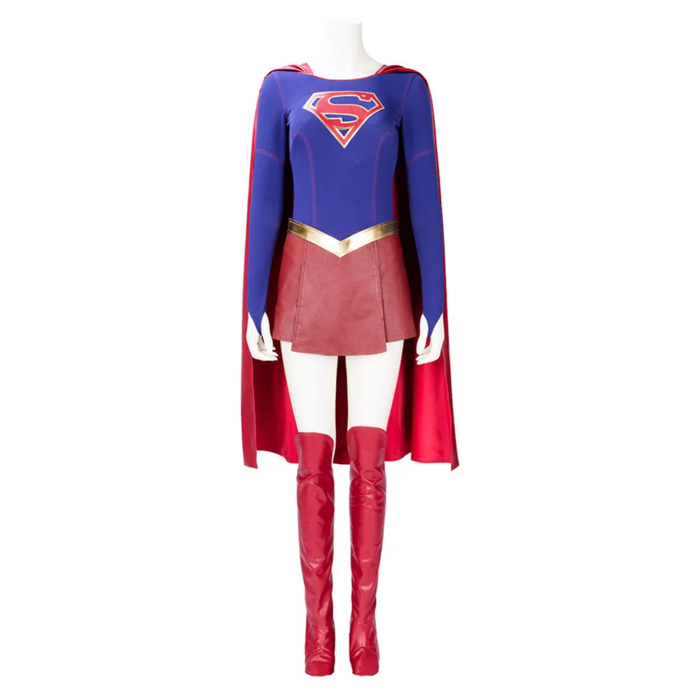 Супергерл Кара зор-Е/Кент платье косплей костюм наряд Униформа боевой костюм Хэллоуин карнавальные костюмы