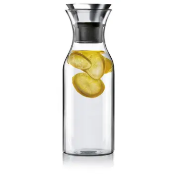 

1500ml 35Oz Glass Pitcher Drip-free Carafe with Stainless Steel Silicone Flip-top Lid Glass Water Pitcher Fridge Ice Tea Maker