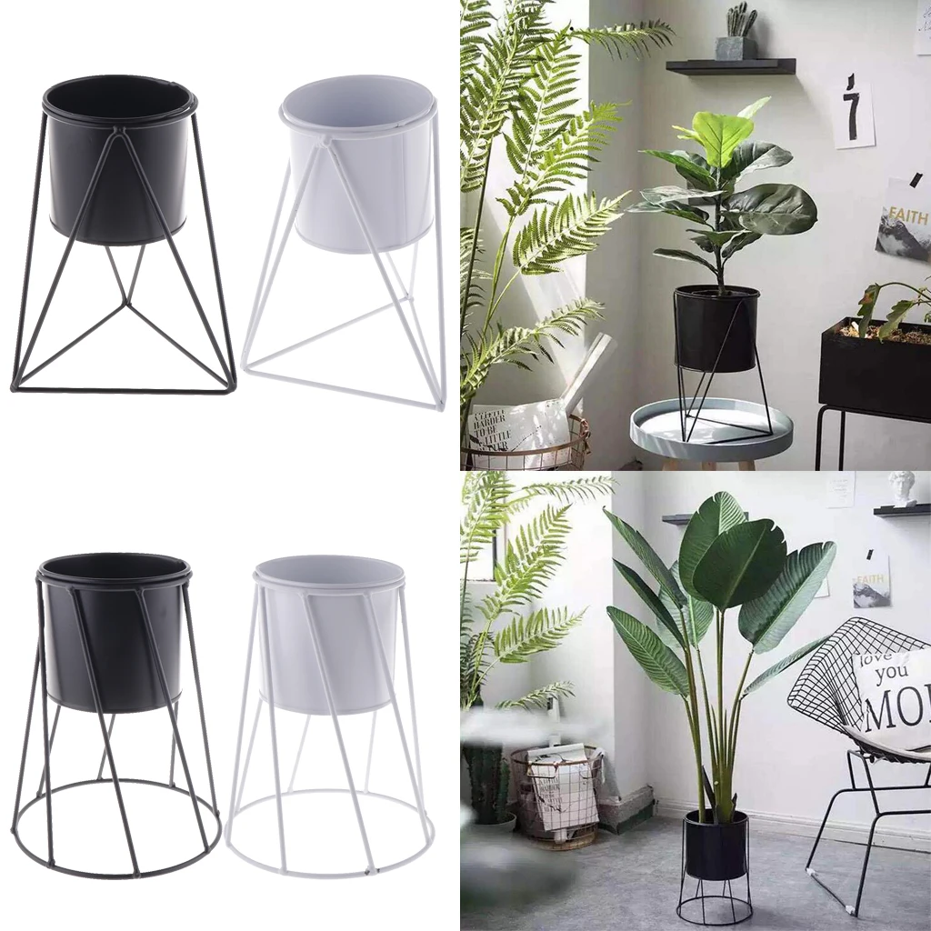 Metal Shelf Vase Desktop Flowers Pots Succulent Plants Flower Vase Office Home Table Supplies