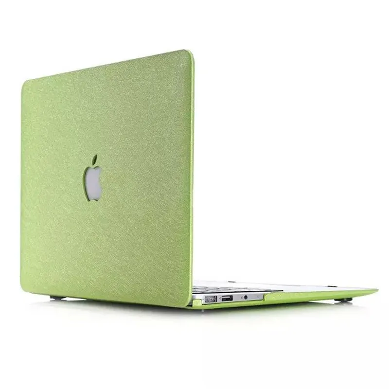 

Ultra Slim Laoptop Case Silk Pattern Leather Cover Snap-on Shell Protective Skin For Macbook Air 13 11 Pro Retina 13 15 12''