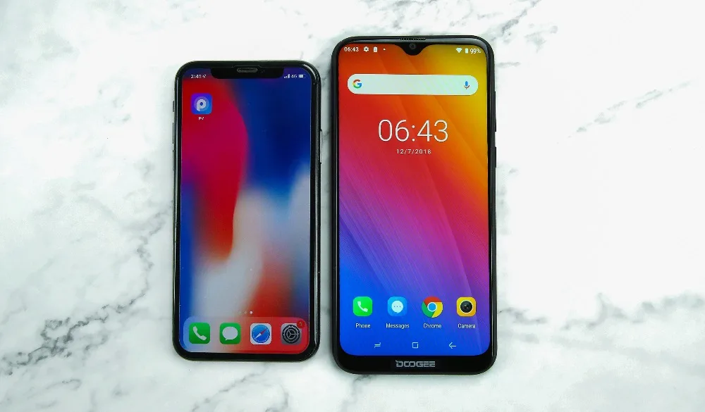 Doogee X90L Android 9,0 экран капли воды смартфон градиент задняя крышка 6," HD 3+ 32 ГБ 3400 мАч 8.0MP+ 5MP 4G LET мобильные телефоны