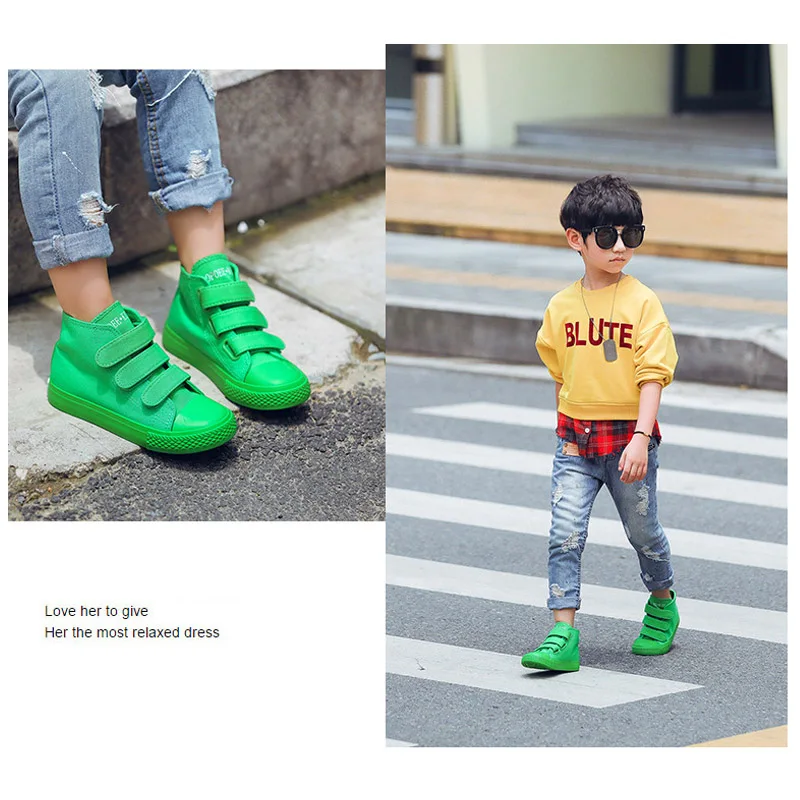 2018 قماش الأطفال أحذية الرياضة مكافحة زلق الفتيان رياضية العلامة التجارية الاطفال أحذية للفتيات الحلوى الألوان عارضة الطفل شقة الأحذية