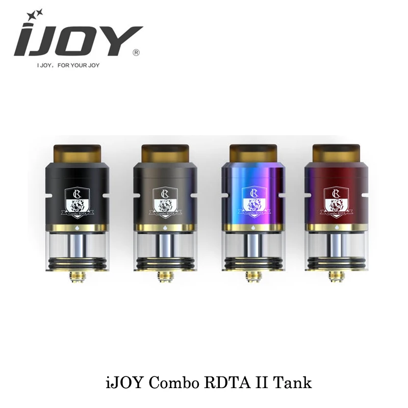 

IN STOCK Electronic Cigarettes IJOY Combo RDTA II 25MM Tank 6.5ml 12 Optional Decks Side Filling Design RDA Base 510 Thread Vape