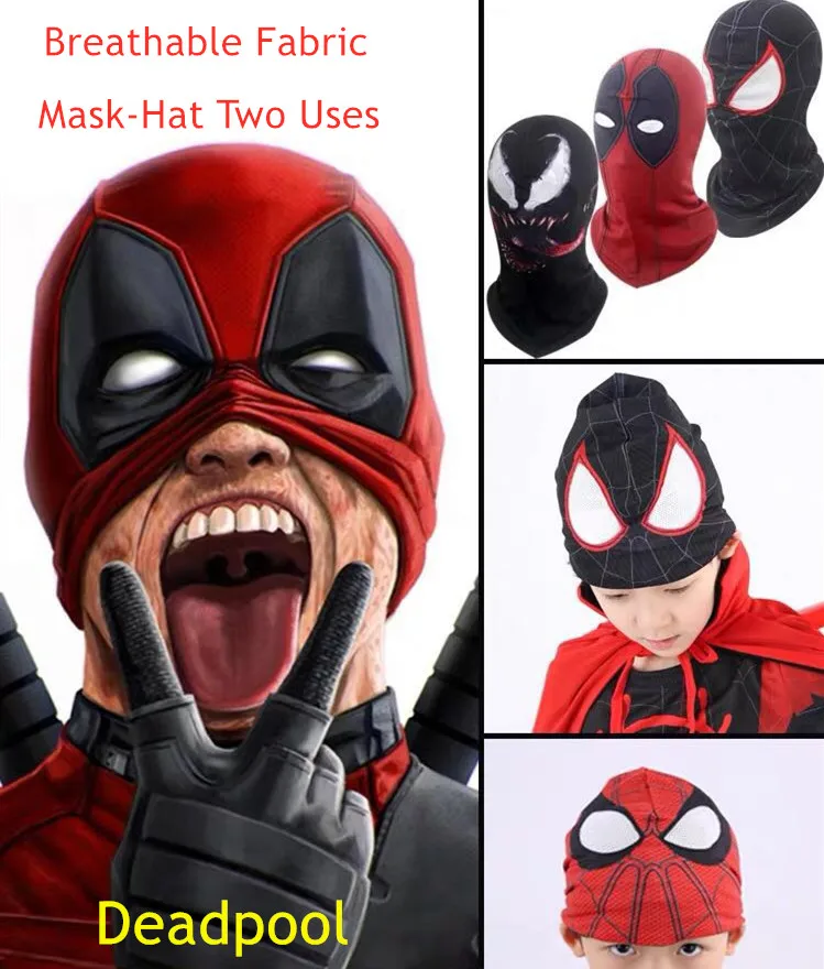 

Breathable /Venom/Spiderman/ Deadpool /Mask Costume Lycra Adults Kids Hats Mask Halloween Party Cosplay Mask