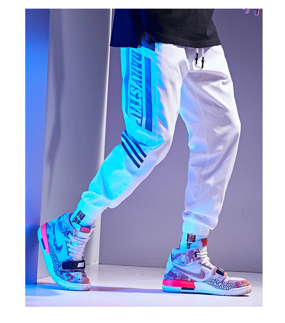 Шаровары мужские беговые брюки в повседневном стиле брюки 2019 Осень Harajuku уличная хип хоп Брюки тренировочные Мужчины Мода США размер GM62