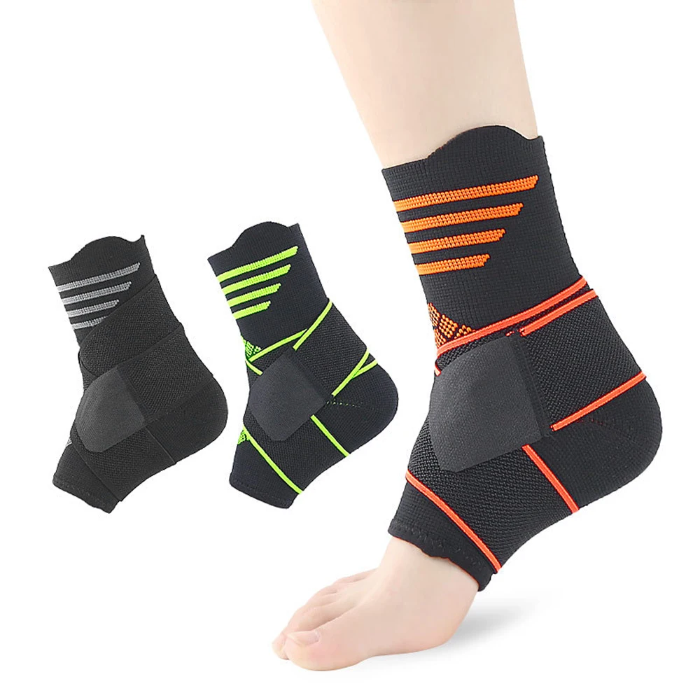 

1 Pc Sports Compression Foot Ligament Ankle Bandage Elastic For Sport Gym Brace With Strap Belt Achilles Tendon Retainer Guard