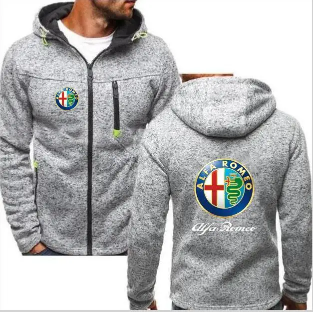 

New adult men and women Alpha alfa romeo hoodie car sports series car engine hoodie zipper jacket winter fleece warm jacket