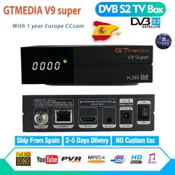 GTmedia V9 супер более Freesat V8 супер V8 NOVA DVB-S2 спутниковый ТВ приемник рецепторов декодер + 1 год 7 линии Европейский CCcam