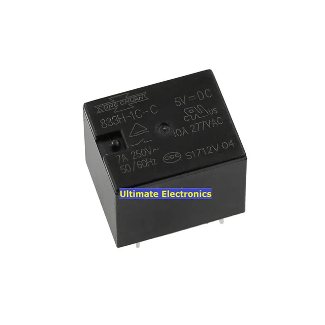 10pcs 833h 1c c 5vdc 7a 5feet one open one closed t73 relay in