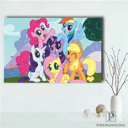 Us 1 48 43 Off Custom My Little Pony 1 Printing Posters Cloth Fabric Wall Art Pictures For Living Room Decor 18 12 05 2 117 In Painting