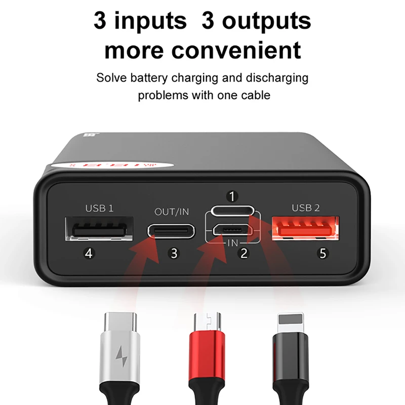  Baseus 20000mAh cargador rápido PD3.0 cargador de viaje al aire libre para iPhone Xs Max Xr X 8 Plu