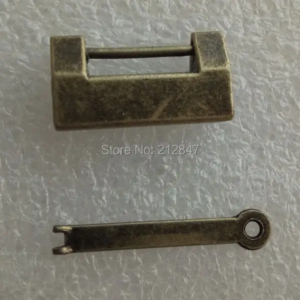 1pc vintage antique iron chinese old lock retro brass padlock