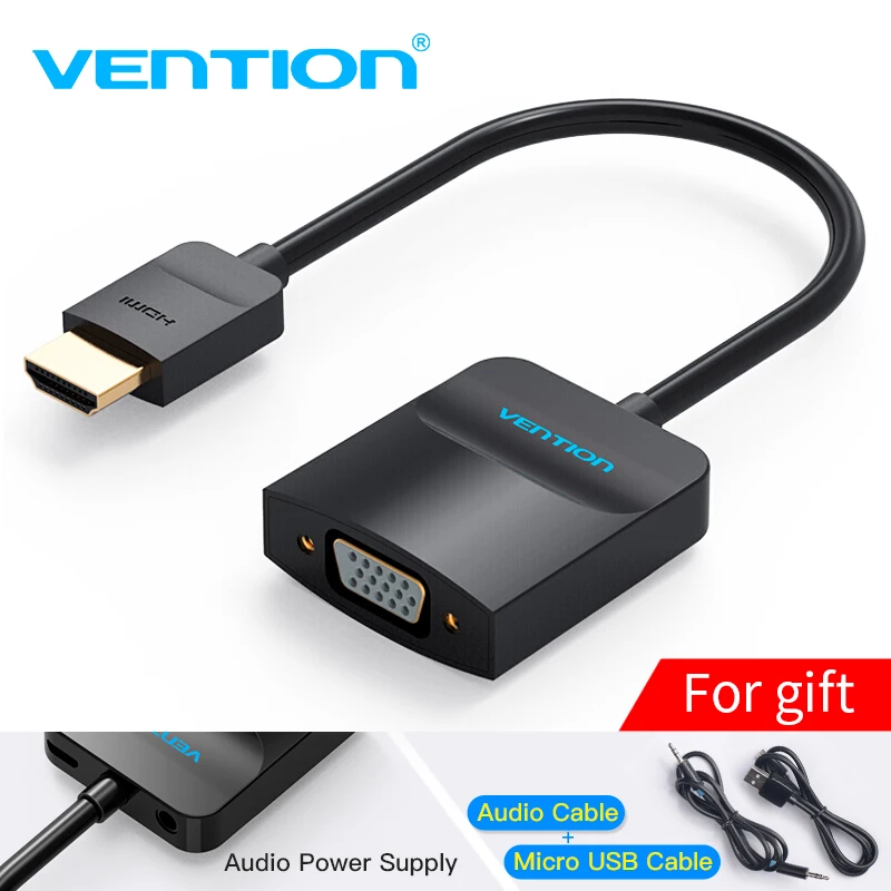 Кабель преобразователь HDMI VGA 1080p для Xbox 360 PS3 PS4 ПК ноутбуков ТВ приставок|Кабели HDMI|