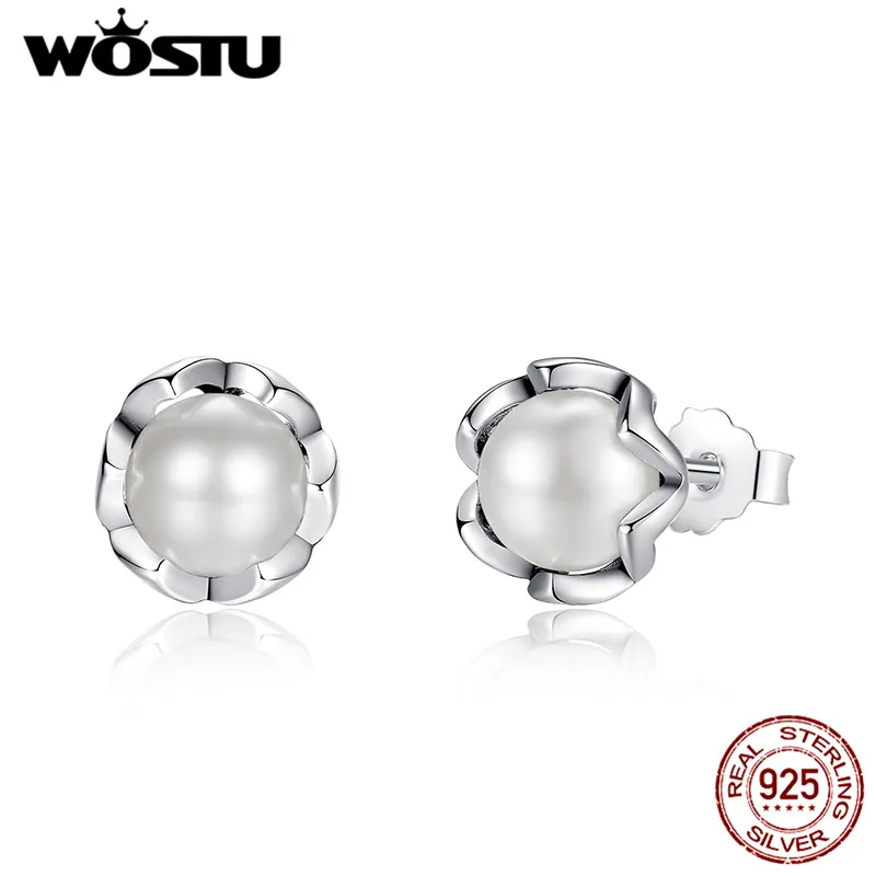 Новинка, настоящее 925 пробы, серебряные культивированные элегантные серьги-гвоздики с имитацией жемчуга для женщин, подлинные ювелирные изделия, модный подарок