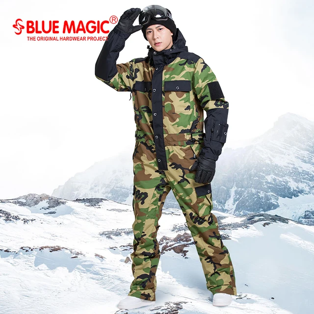 Синий волшебный водостойкий Сноубординг цельный лыжный комбинезон мужской сноуборд-30 градусов Снежный лыжный костюм зимняя одежда комбинезон