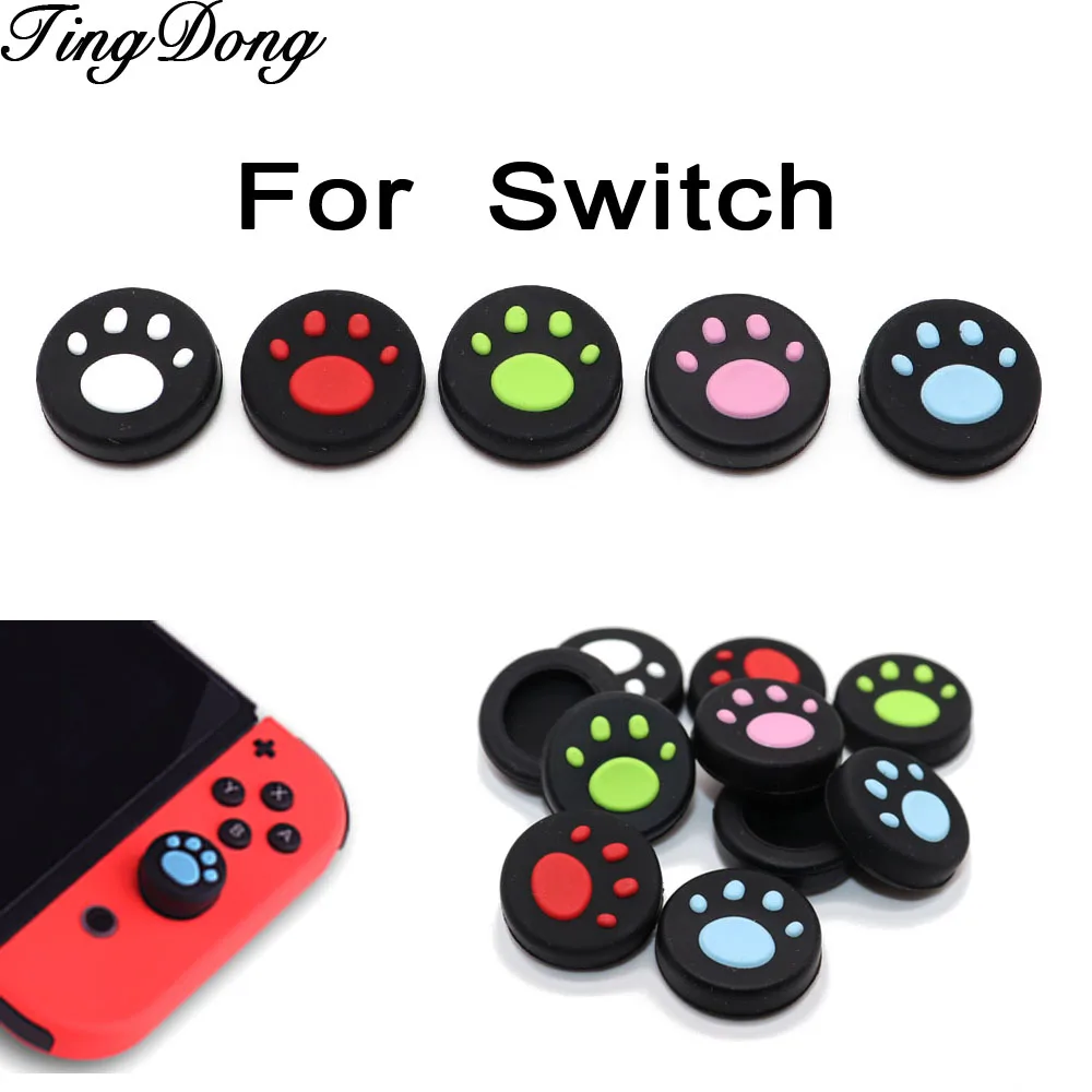 Силиконовый Аналоговый контроллер TingDong для Nintendo Switch NS Joy Con джойстики с милым