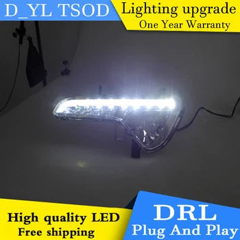 

Car styling For Kia Sportage R 2010-2012 LED DRL High brightness guide LED DRL led fog lamps daytime running lights A style
